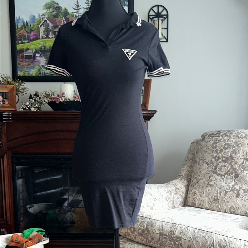 Guess Black Polo Dress